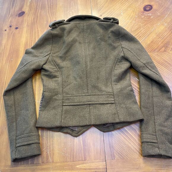 ZARA TRF British Collection Wool Military Peacoat Jacket S Preppy Academia - Picture 6 of 14